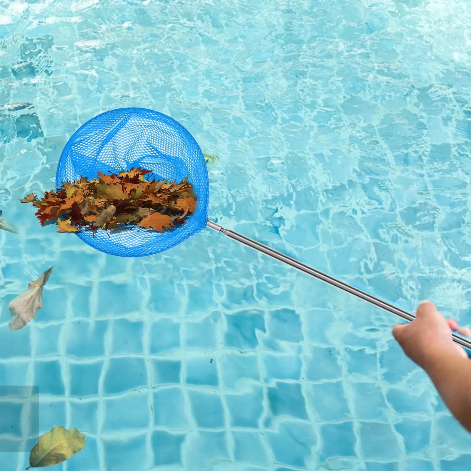 Skimmer per piscina Rete telescopica Skimmer per piscina Reti da pesca Skimmer per piscina in acciaio inossidabile Piccola rete per piscina Skimmer per donne Uomini Bambini