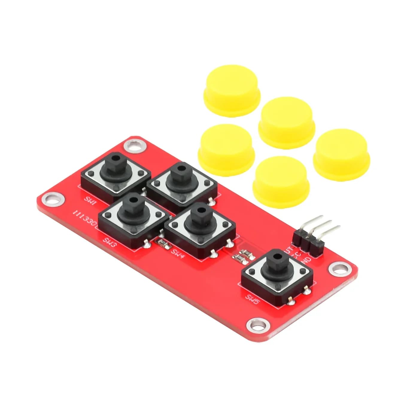 The AD keyboard simulates the five-key module analog button for the arduino sensor expansion card