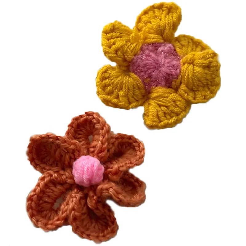 Uncinetti fatti a mano Fiori intrecciati Accessori fai-da-te Decorazioni per abbigliamento applicate Modelli di fiori per l'artigianato