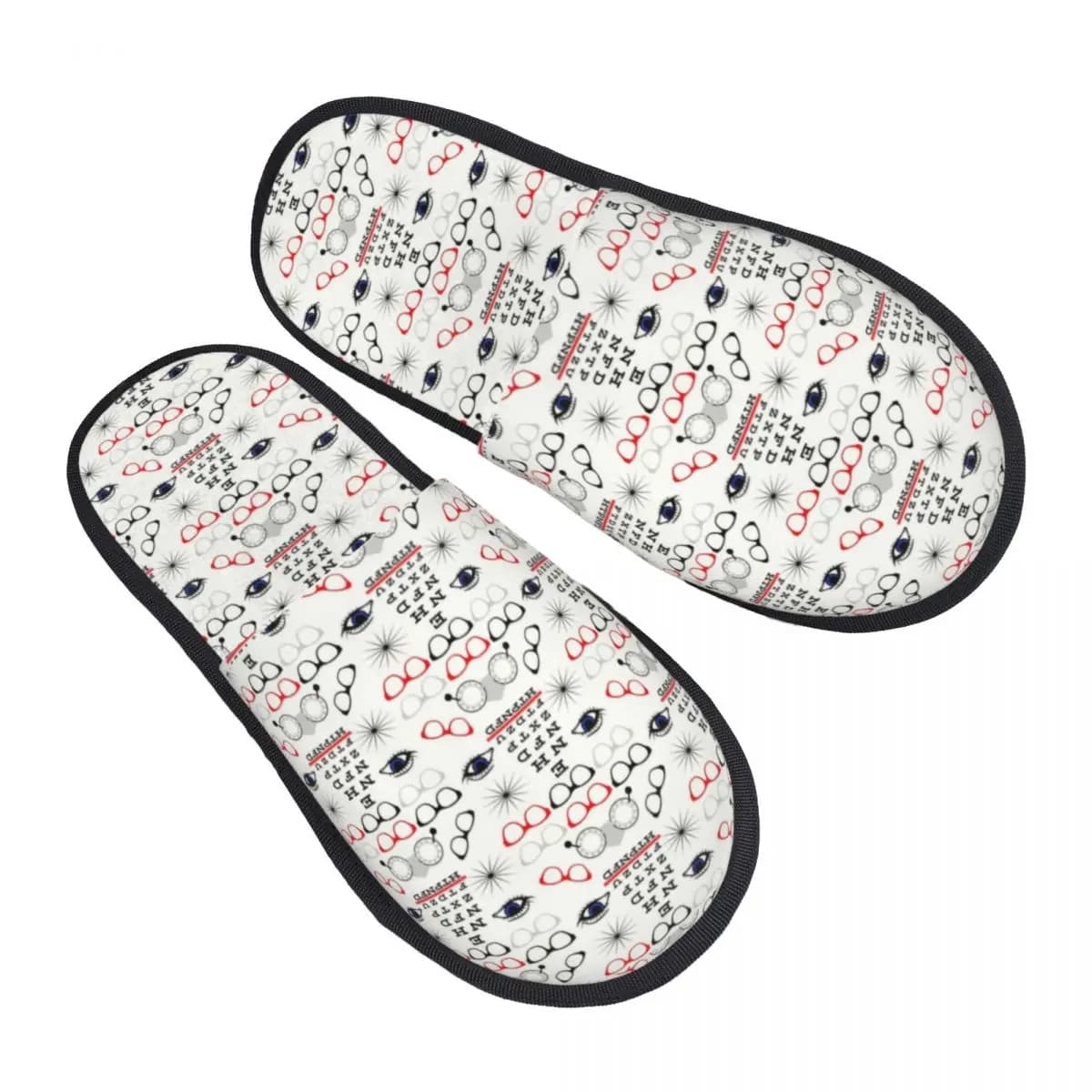 Personalized Slippers Fun for Optometrists and Optometrists, Home slippers with Optometric Table Chart for Women and Spa