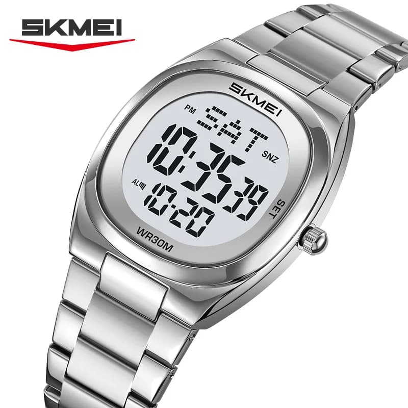 SKMEI 2419 Orologio Elettronico alla Moda Multifunzione Luminoso con Calendario e Sveglia, Orologio Digitale Sportivo Semplice da Uomo