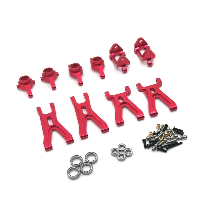 Metallo Aggiornamento Forcellone Sterzo Tazza Cuscinetto 7 Pezzi Set Per WLtoys 1/18 A949 A959 A969 A979 K929 RC Parti di Automobili
