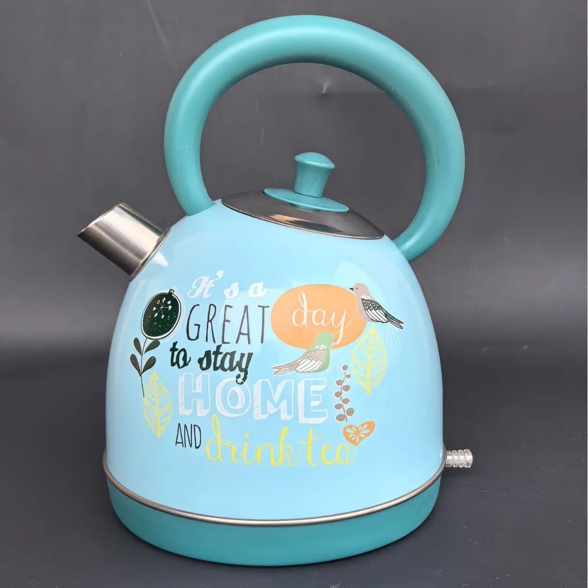 1800ml Retro Electric Kettle 304 Stainless Steel Quick Boil Kettle Auto Power Off Teapot Household Boiling Water Heater 220v