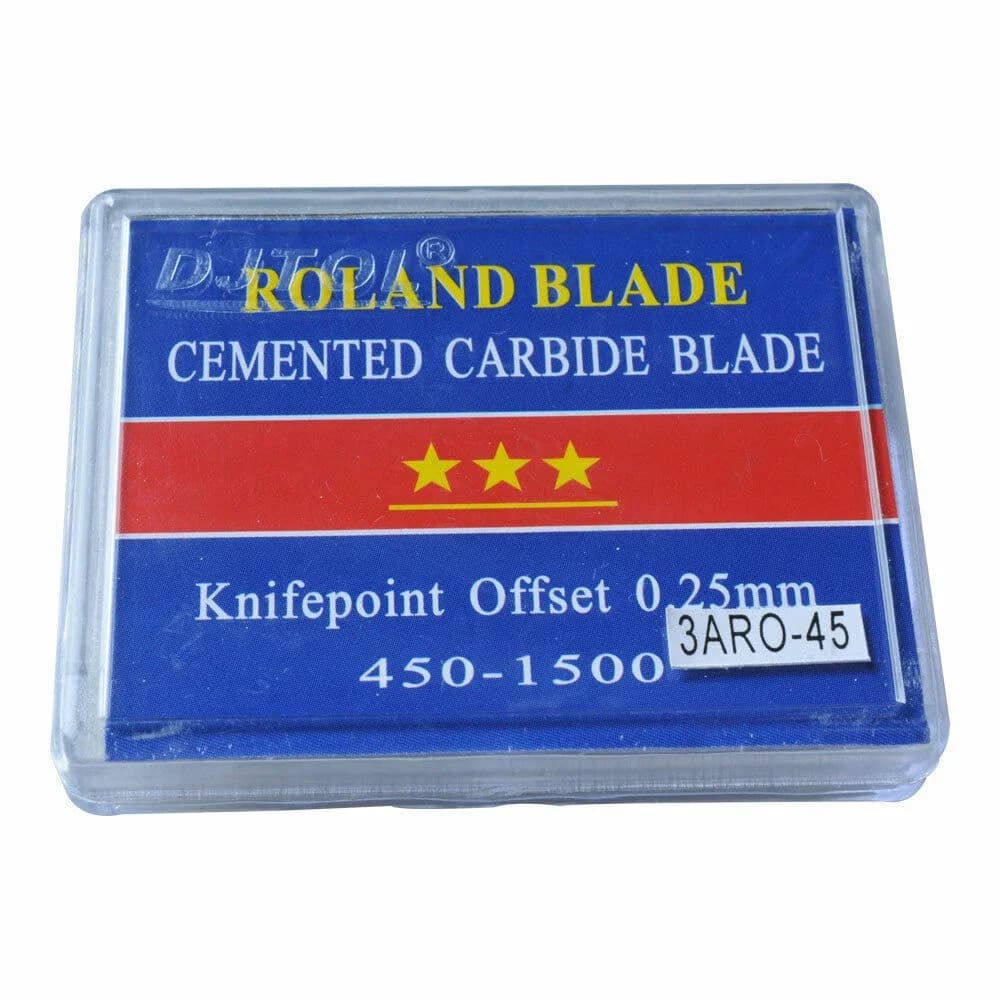 5 pezzi 45 ° Lame in carburo cementato per taglierina in vinile Roland Lame di ricambio resistenti per il taglio di pellicole per cartelli e trasferimento di calore