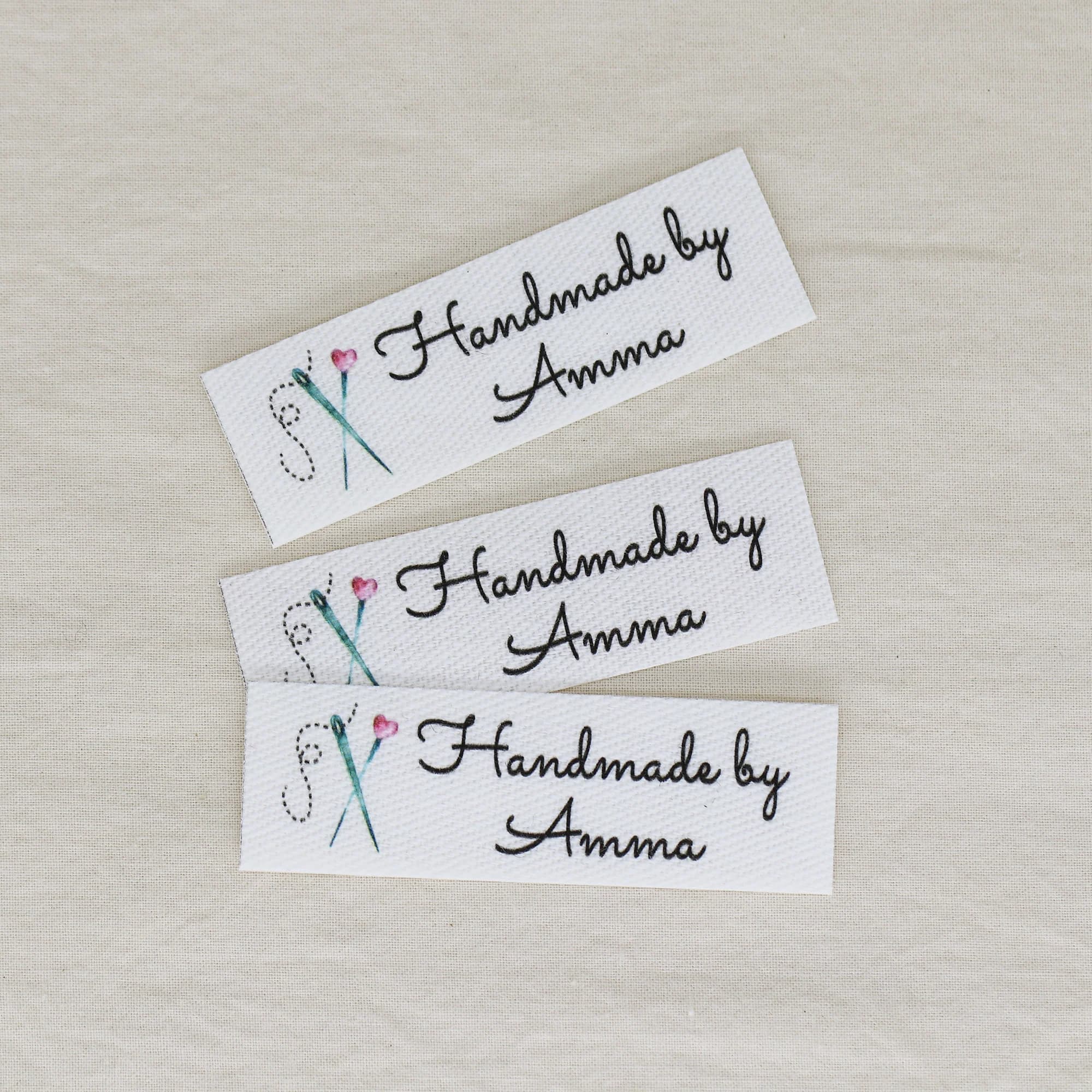 Etichette da stiro personalizzate da 120 pezzi, nome personalizzato, etichette per abbigliamento, etichette in tessuto, etichette di marca, etichette fatte a mano (YT275)