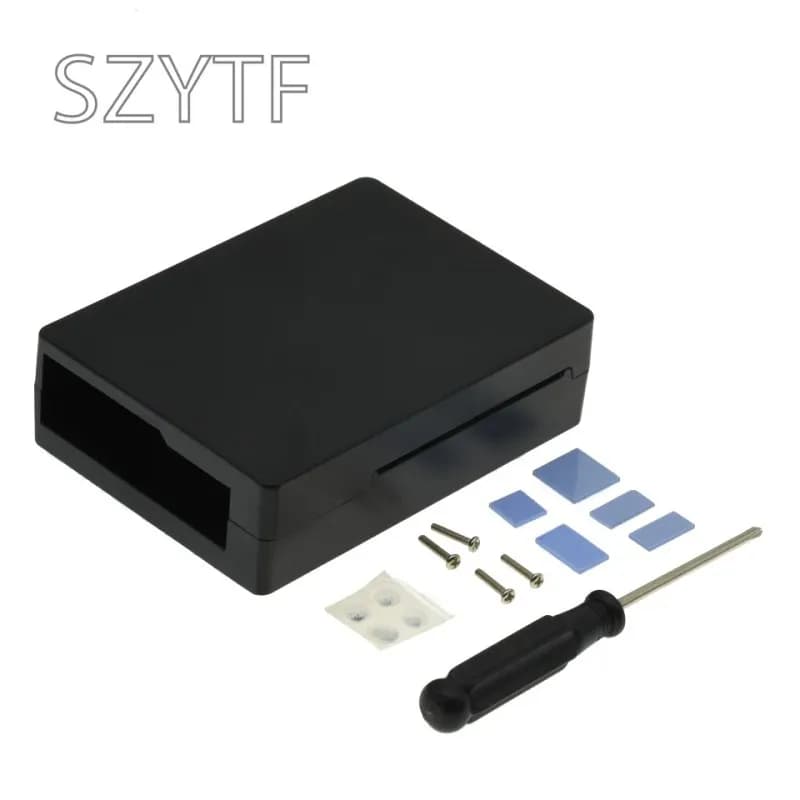 Raspberry Pi 2 3B 3B+ 4B – Aluminium alloy metal housing with integrated heat dissipator pillars, passive cooling, without fan