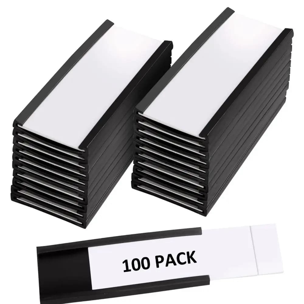 Magnetic label holder for white paper card Protective film Label holder with channel C with strong magnet Adjustable without disorder