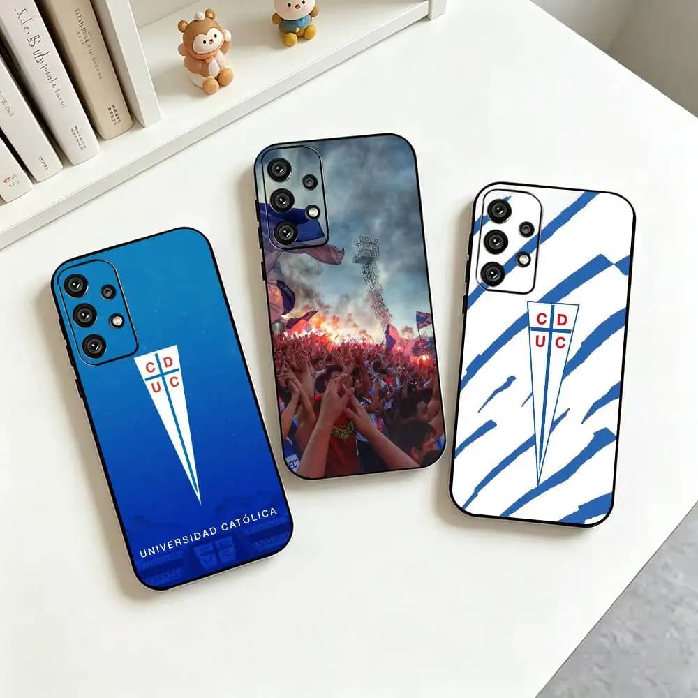 U-Universidad Catolica Phone Case Black Silicone Soft For Samsung S25,S24,S21,S22,S23,S30,Ultra,S20,Plus,Fe,Lite