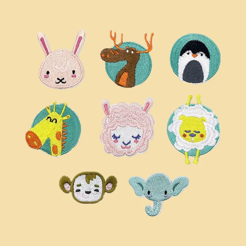Toppe animali del fumetto per abbigliamento bambini Applique su Jeans toppa ricamata autoadesiva spille fai da te stiratura su camicia Sweing