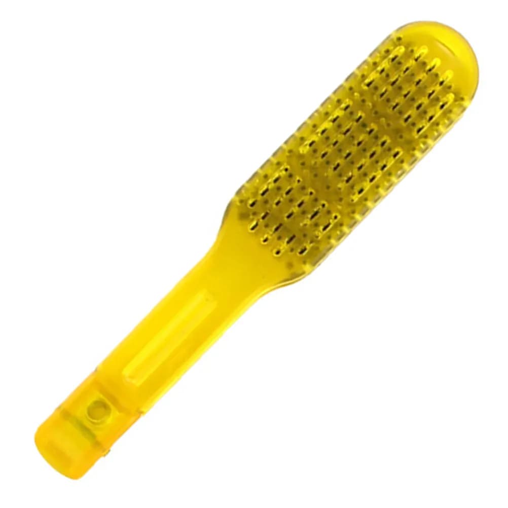 Hair Straightener Comb Double Sided Brush Comb Clamp Transparent Heat Resistant Soft Bristles Lightweight Styling Tool for Women