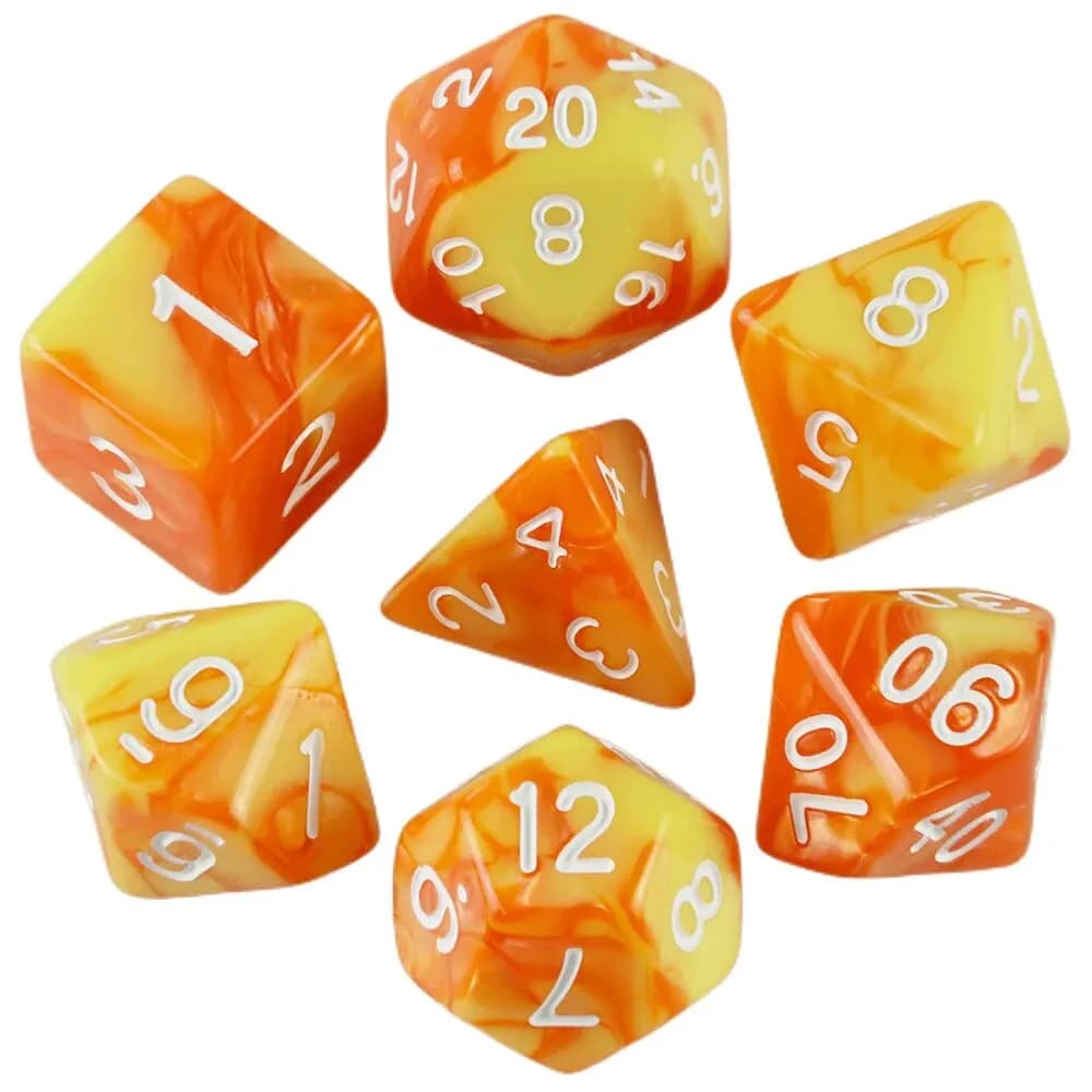 Set di Dadi DND Serie Galaxy, 7 Pezzi (D4, D6, D8, D10, D12, D20) Dadi Multifaccia per Giochi da Tavolo TRPG Dungeons & Dragons