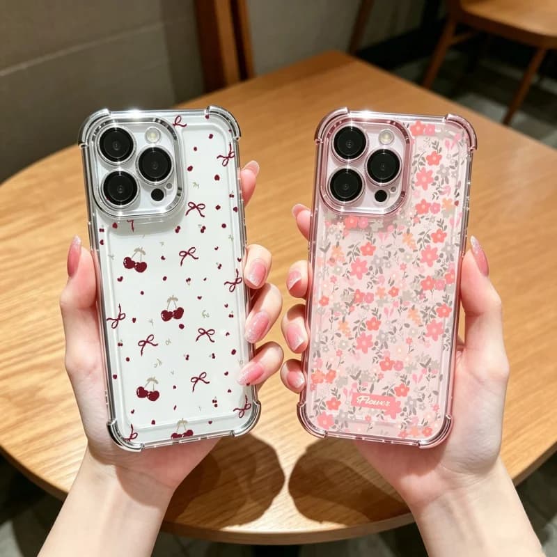 INS Flowers Pattern Clear Phone Case For Infinix TECNO SPARK 10 50 GO 3 4G SMART 20 7 6 TPU Plating Fashion Cover