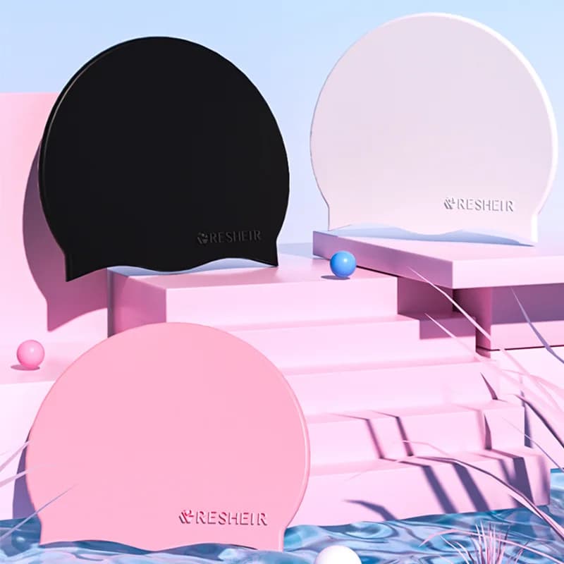 Silicone Swim Headphones Solid Color Waterproof Professional Swimming Headphones for Long Hair Swim Headphones for Women Swimming Accessories