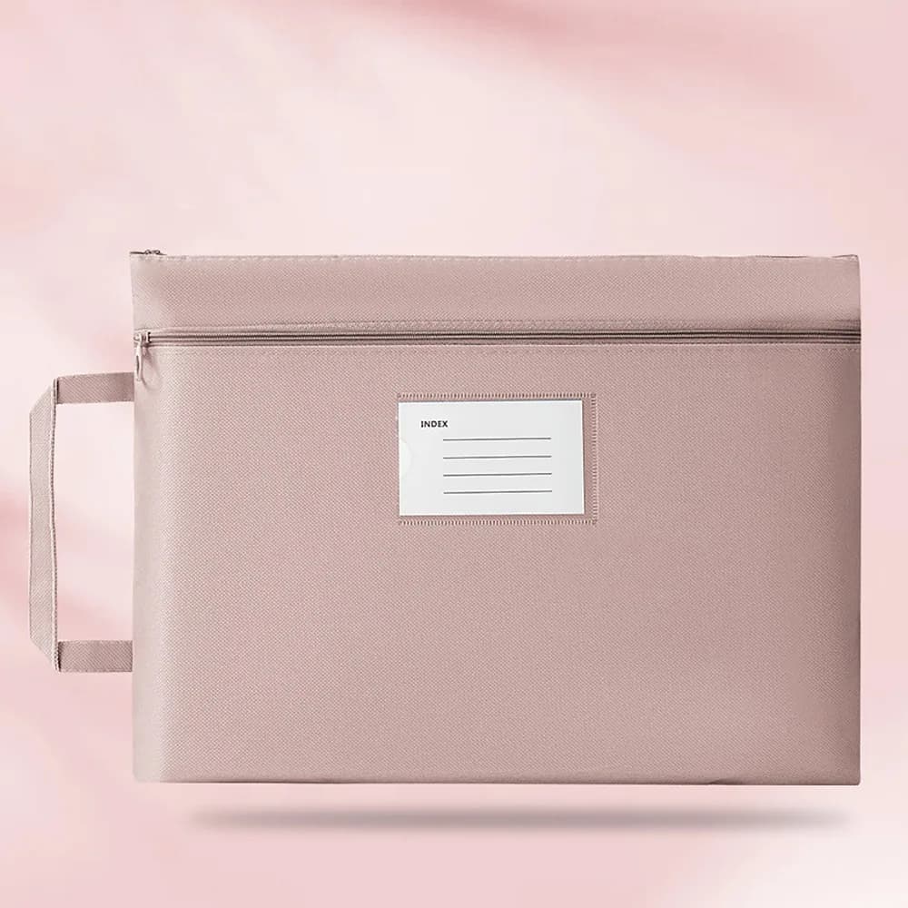 Waterproof File Organizer Oxford Cloth Double Layers File Holder Large Capacity Test Paper Storage Folder for Office Supplies