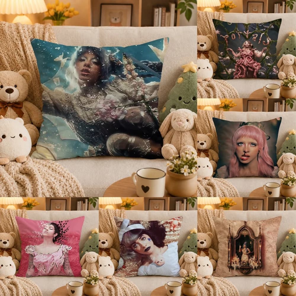 M-Melanie Martinez HADES Singer Pillow Case Plush Pillow Cases Home Decoration Pillow Cover for Sofa Bed Chair Living Room