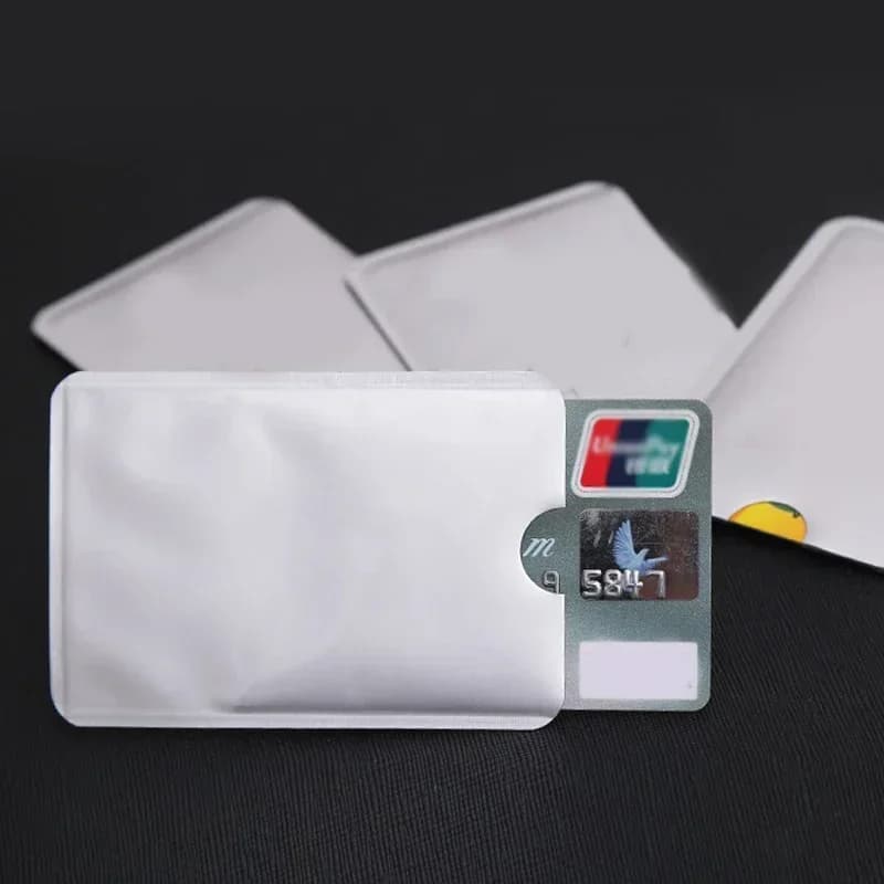 5PCS Anti Rfid Porta carte di credito in metallo NFC Blocco lettore Blocco ID Borsa per carte di credito Uomo Donna Custodia per carte in alluminio laser Proteggi