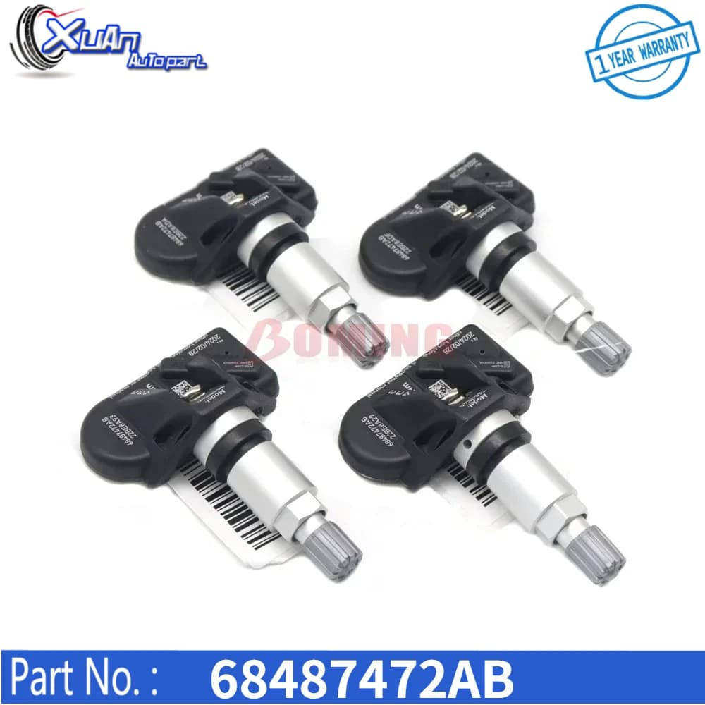 New Car TPMS Tire Pressure Sensor 433MHz 68487472AA For Dodge Challenger R/T Scat Pack 2019 2020 2021 2022 2023 68487472AB