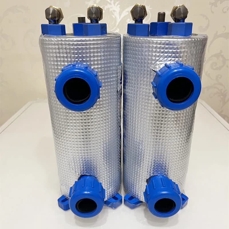 Pure titanium evaporator, titanium gun, fishpond chiller, ice bucket radiator, 1/1.5HP small volume titanium tube heat exchanger