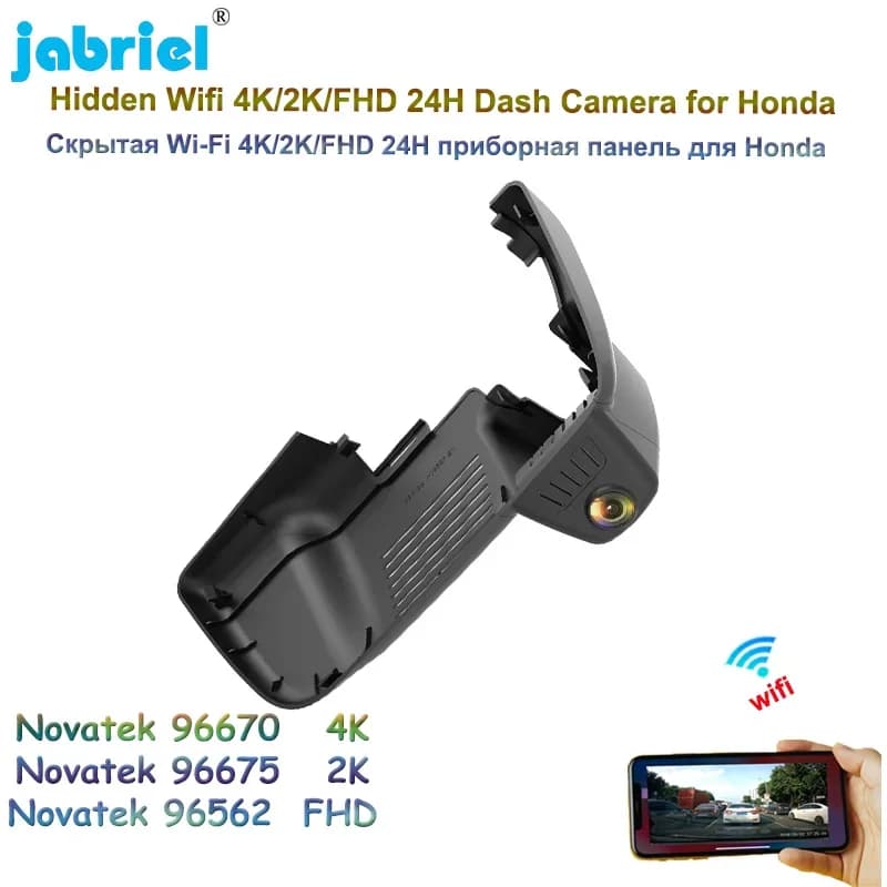 Jabriel UHD 2160P 24H Videoregistratore DVR per auto 2K 4K Wifi Dash Cam Telecamera per auto per Ford Territory EcoBoost 145 CVT 2019 2020 2021