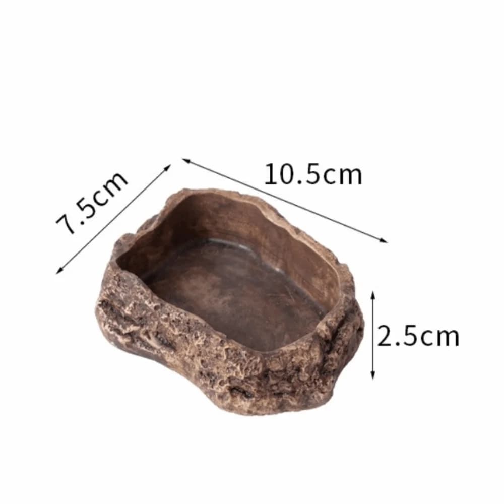 Ciotola per Rettili a Forma di Roccia, Varie Dimensioni, Decorazione Habitat, Ciotola per Acqua Tartaruga, Base Antiscivolo, Mangiatoia per Rettili, Accessori per Animali Domestici