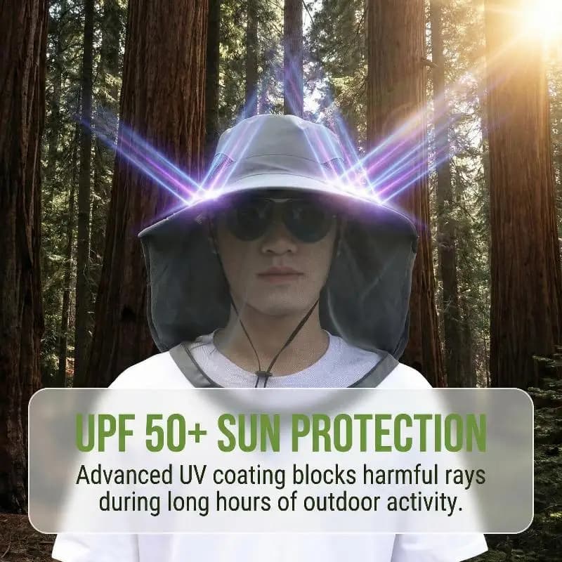 Invisible Net Mesh Mosquito Hat Foldable Insect Repellent Sun Shield for Outdoor Hiking Fishing Camping Use