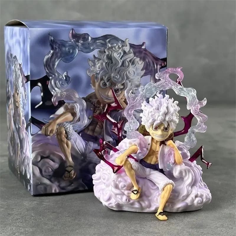 One Piece Gear 5 Nika Sitting Nika Road Anime Figure Statue Car Toy Model Decoration Luffy