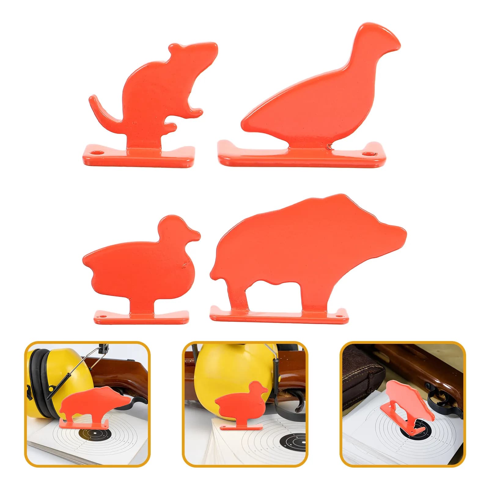 4Pcs Shoot Training Targets Metal Sturdy Portable Practice Tool for Archery Exercise Indoor Outdoor Skill Training