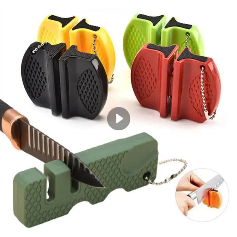 Portachiavi multiuso in ceramica, pietra per affilare, coltello in carburo, tasca, strumento diamantato, forbici, affilare i pesci, per accessori da cucina