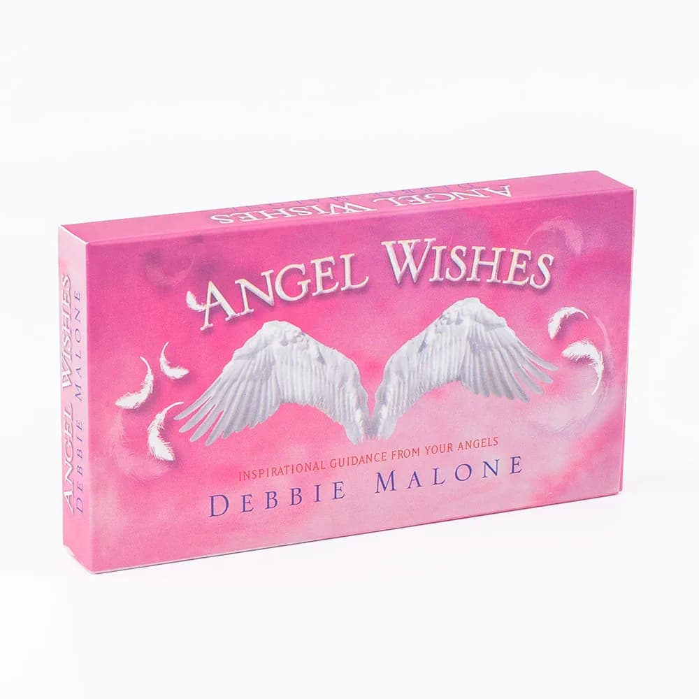 Angel Wishes Oracle Cards 40-Piece Deck English Visions Divination Board Game for Family And Friends 11.1x6.1cm