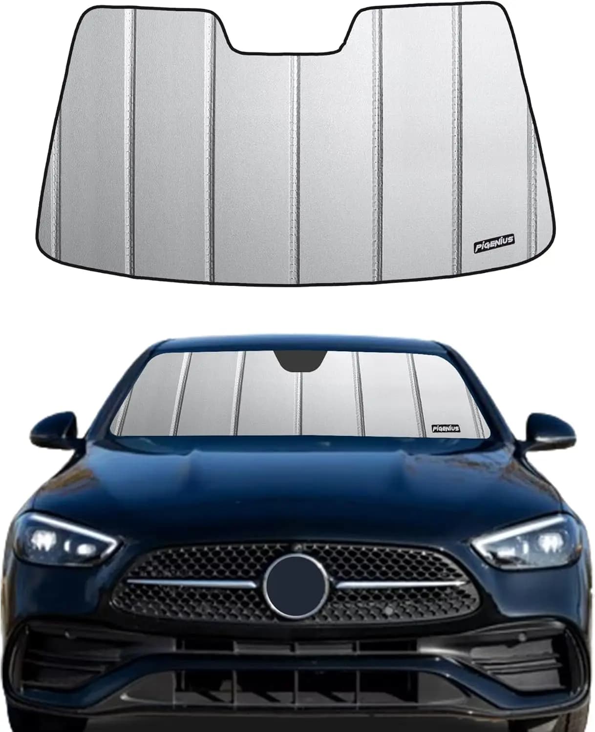 Parasole su Misura per Parabrezza Mercedes Classe C Berlina 2015-2021 - Proteggi l'Interno della Tua Auto