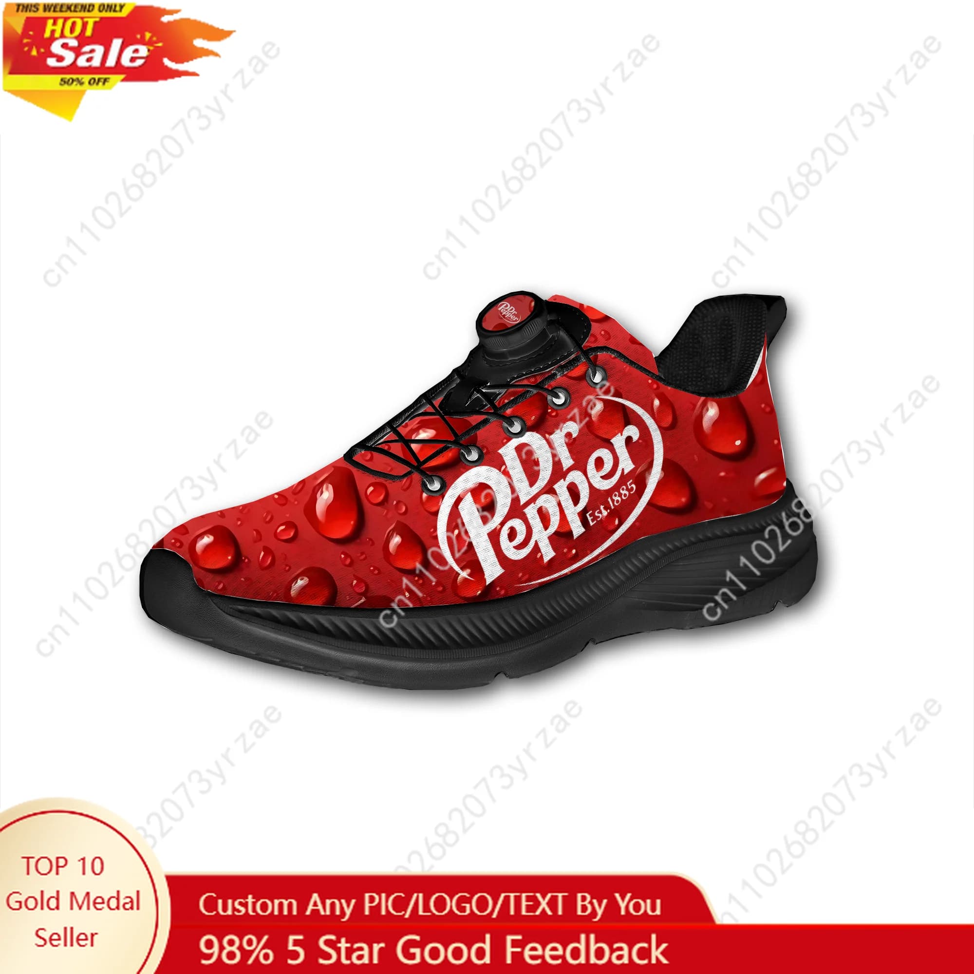Sneakers PDR Pepper per Uomo e Donna, Scarpe da Passeggio Senza Lacci con Bottone Rotante, Calzature Sportive alla Moda Leggere e Personalizzate