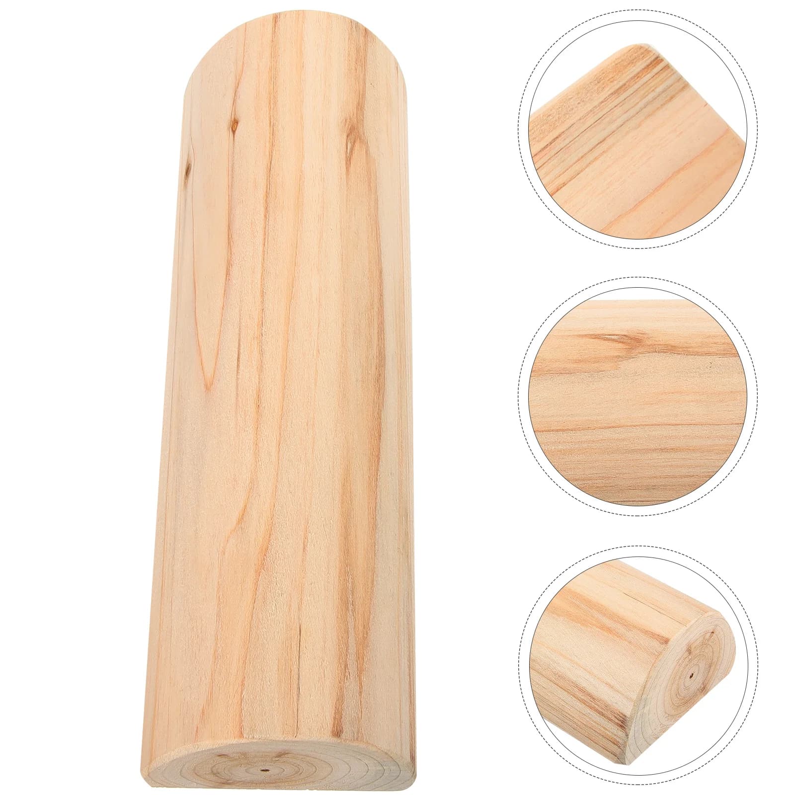 Cuscino in legno massello Supporto cervicale in legno naturale per alleviare il dolore alla schiena del collo Cuscino liscio per la colonna vertebrale lombare per il massaggio domestico