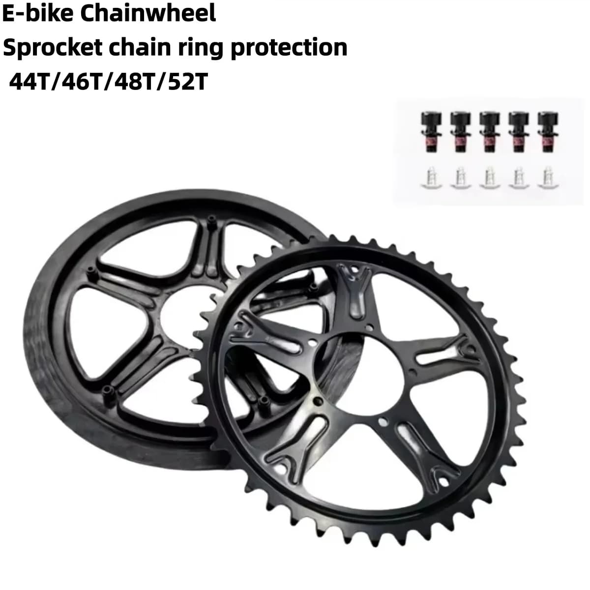 GUSTAVO G340 E-bike: Protezione per corona/pignone 44T/46T/48T/52T per motore Bafang BBS01 BBS02 MidDrive