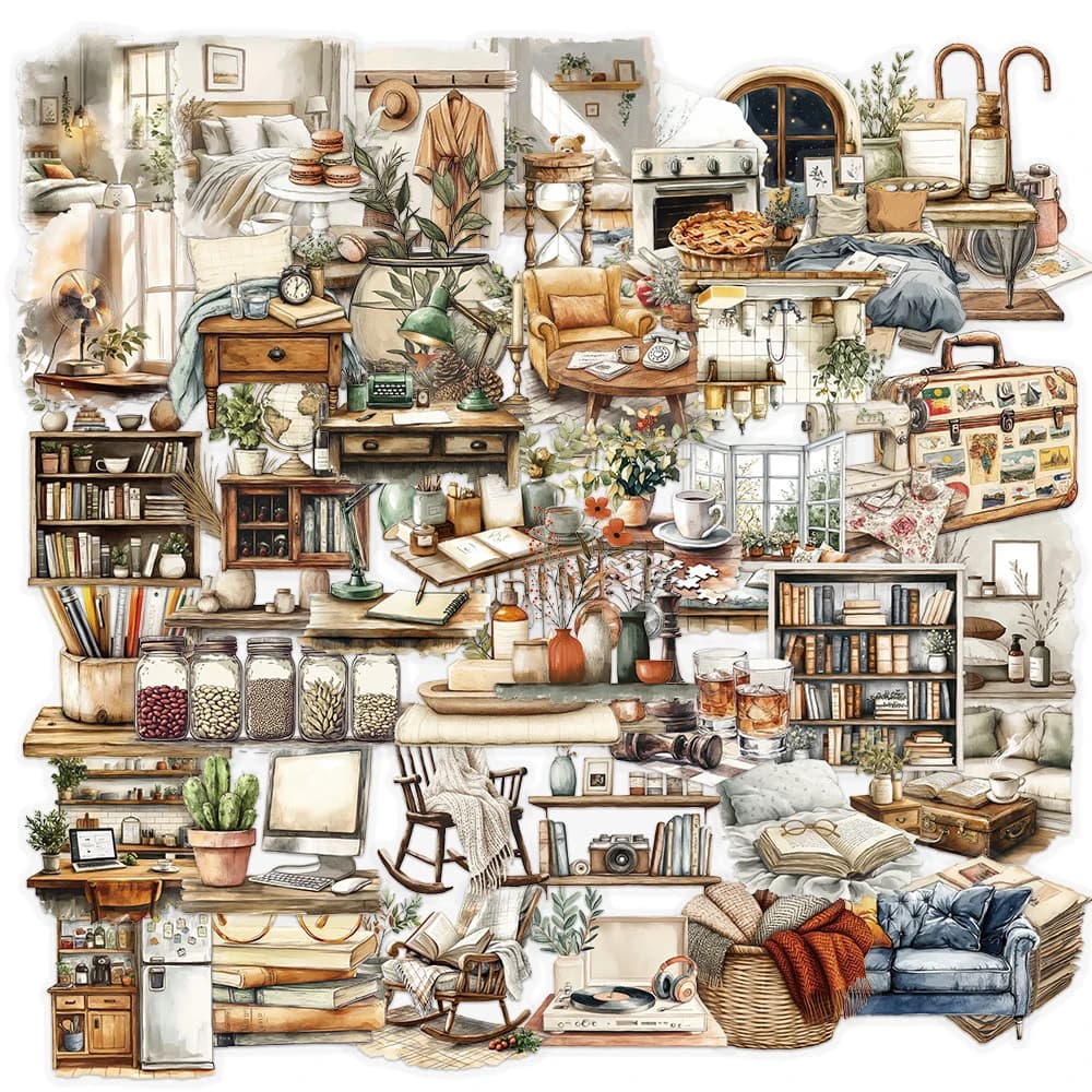 10/30/50pcs Trasparente Home Art Creativo Adesivi Vintage Graffiti Decalcomanie Notebook FAI DA TE Valigia Del Computer Portatile Del Fumetto PET pacchetto di adesivi