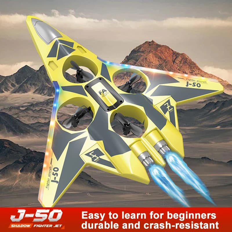 Aereo RC in Schiuma 2.4GHz con Quattro Motori, Aeromobile Elettrico Telecomandato per Acrobazie 3D, Facile Controllo per Principianti