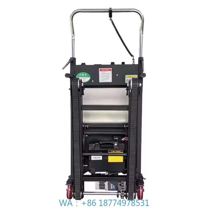Customizable Belt OEM carrier for freight trolley for electric ladder of steel with four wheel folding platform