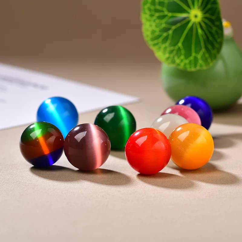 Ciondolo Sfera di Cristallo Eye Stone, Accessori Gioielli Senza Foro, Piccola Sfera Incastonata 20mm, T-shirt da Donna con Motivo Creativo a Maniche Corte