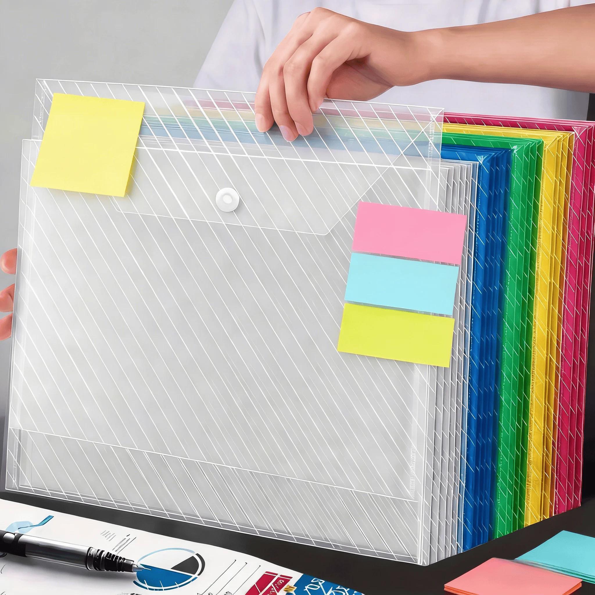 Convenient A4 document holders in pack of 5 - Water resistant folders for safe storage, excellent for daily study, storage in office