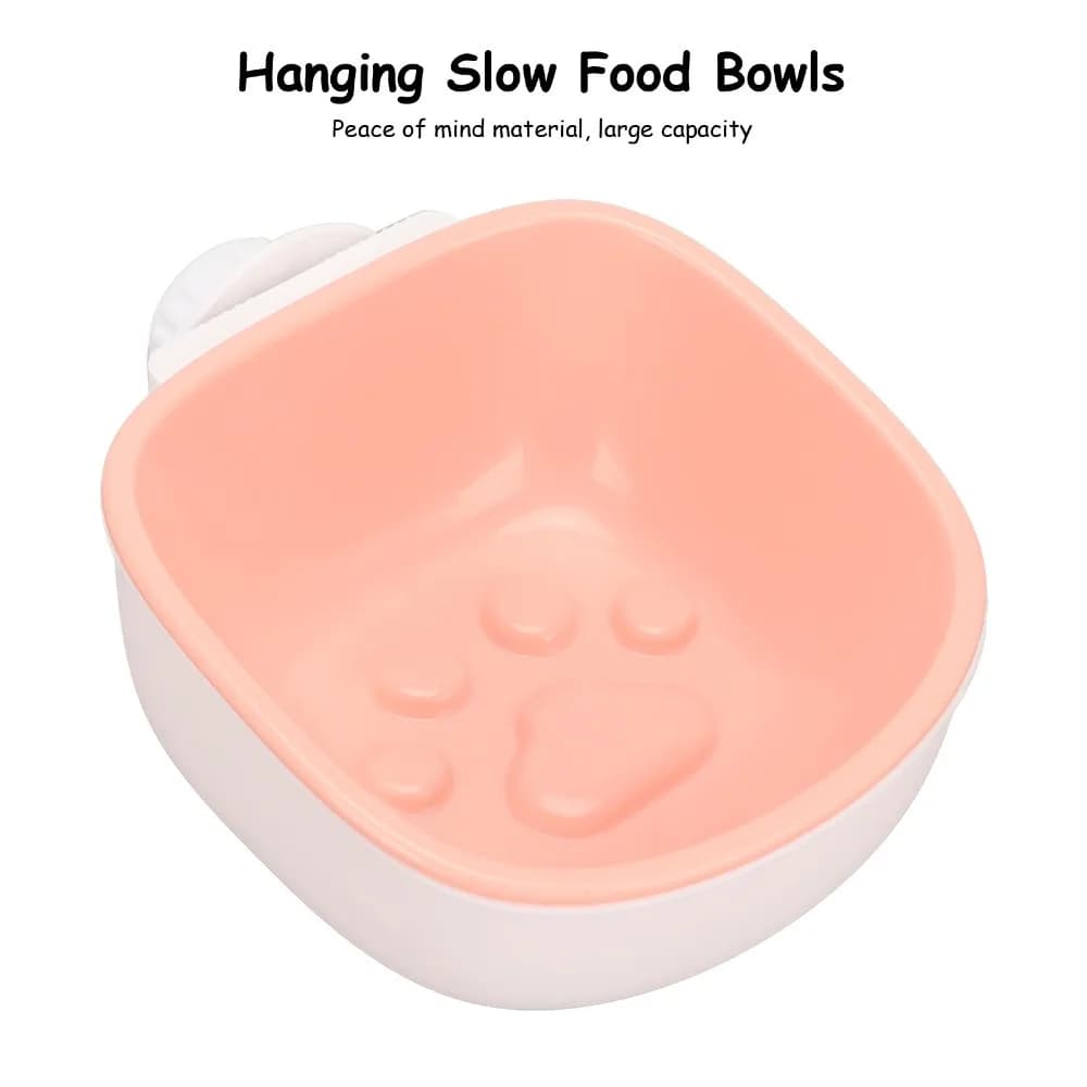 Premium Polymer Hanging Dog Bowl Anti-choke Hanging Slow Feeder Bowl Detachable Sturdy Pet Water Bowl Food & Water Serving