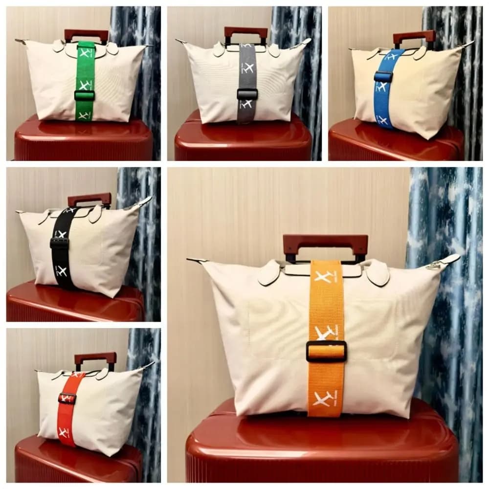 New Nylon Luggage Fixed Strap Colorful Wear-resistant Fixed Lanyard Aircraft Printed Luggage Strap Travel