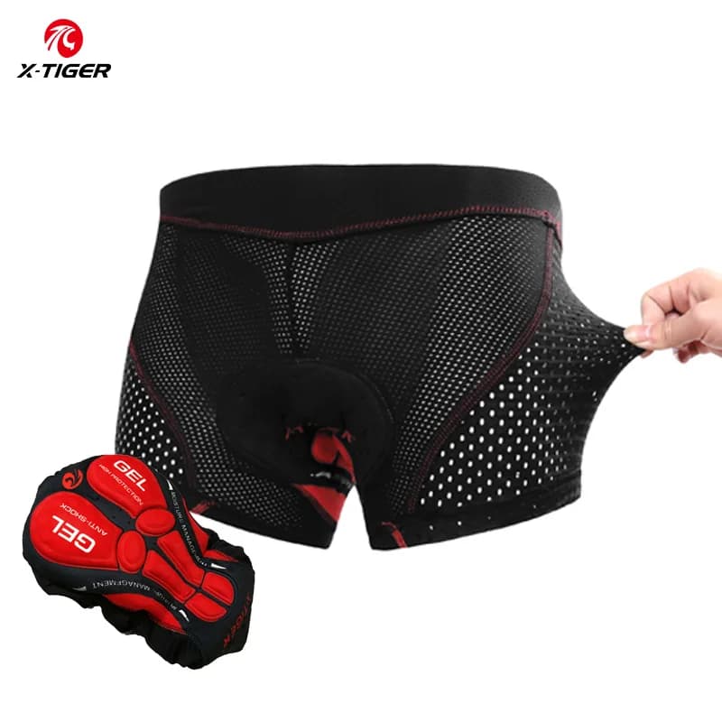 Bike shorts X-TIGER underwear from cycling in breathable net 5D Gel Pad bike shorts MTB shockproof men's shorts