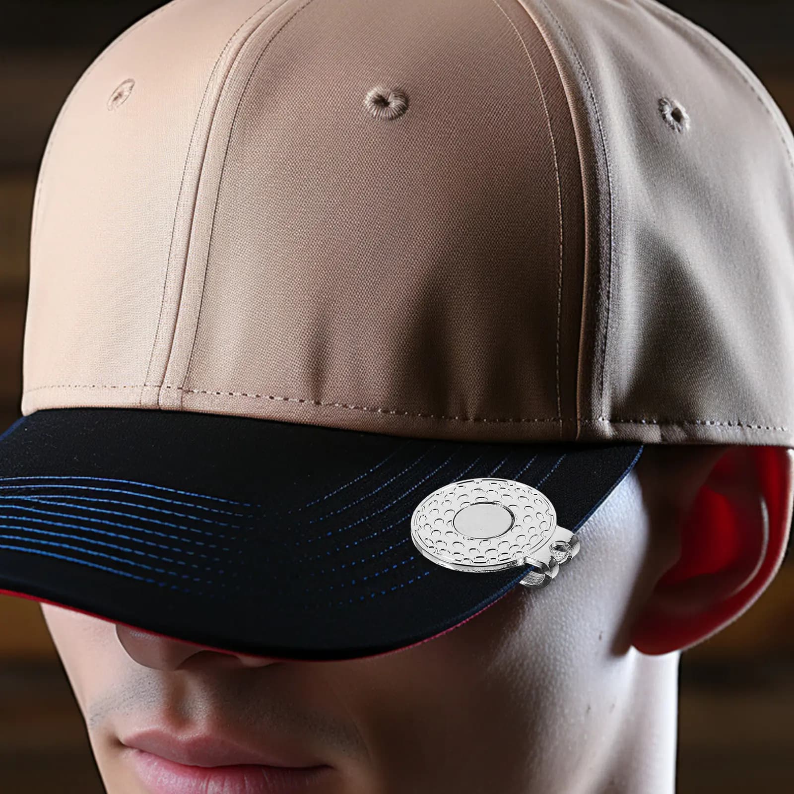 2 Pezzi Clip per Cappello da Golf Durevole, Marcatore di Palline Portatile in Lega di Zinco, Accessorio da Golf Squisito, Fornitura per Golf