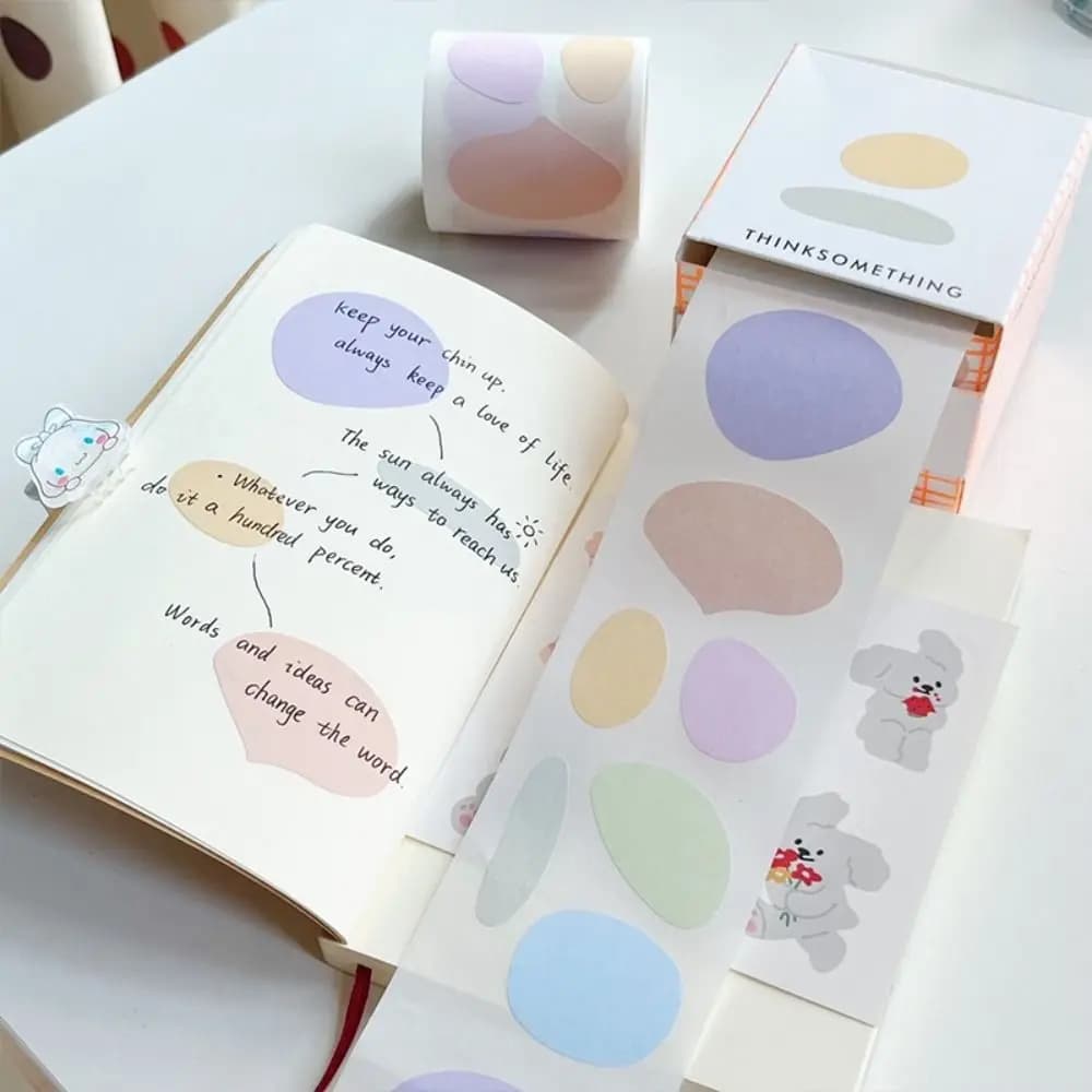 100PCS/Set Simplicity Pull-out Design Memo Pad DIY Multifunctional Labels Stickers Full Adhesive Tearable Notepad Students Gift