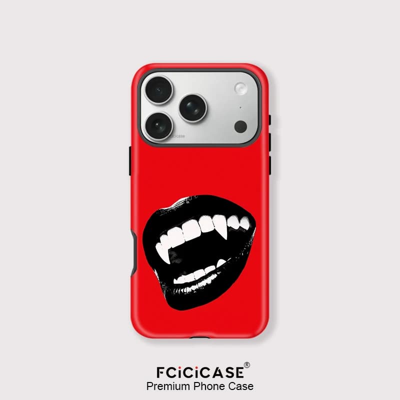Custodia Magnetica Fcicicase per iPhone Air 17 16 Plus 15 14 13 12 Pro Max 11 Compatibile con Ricarica Wireless MagSafe e Cover con Stampa Bocca