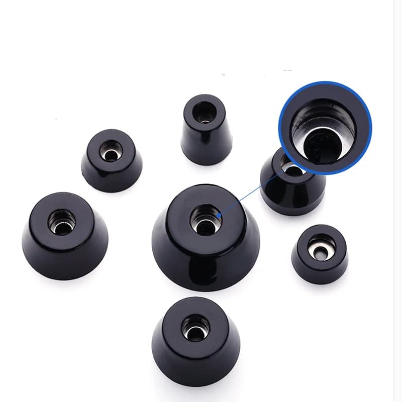 16 pcs black rubber feet for furniture non-slip table leg cabinet lower pad for subwoofer speaker machinery furniture accessories