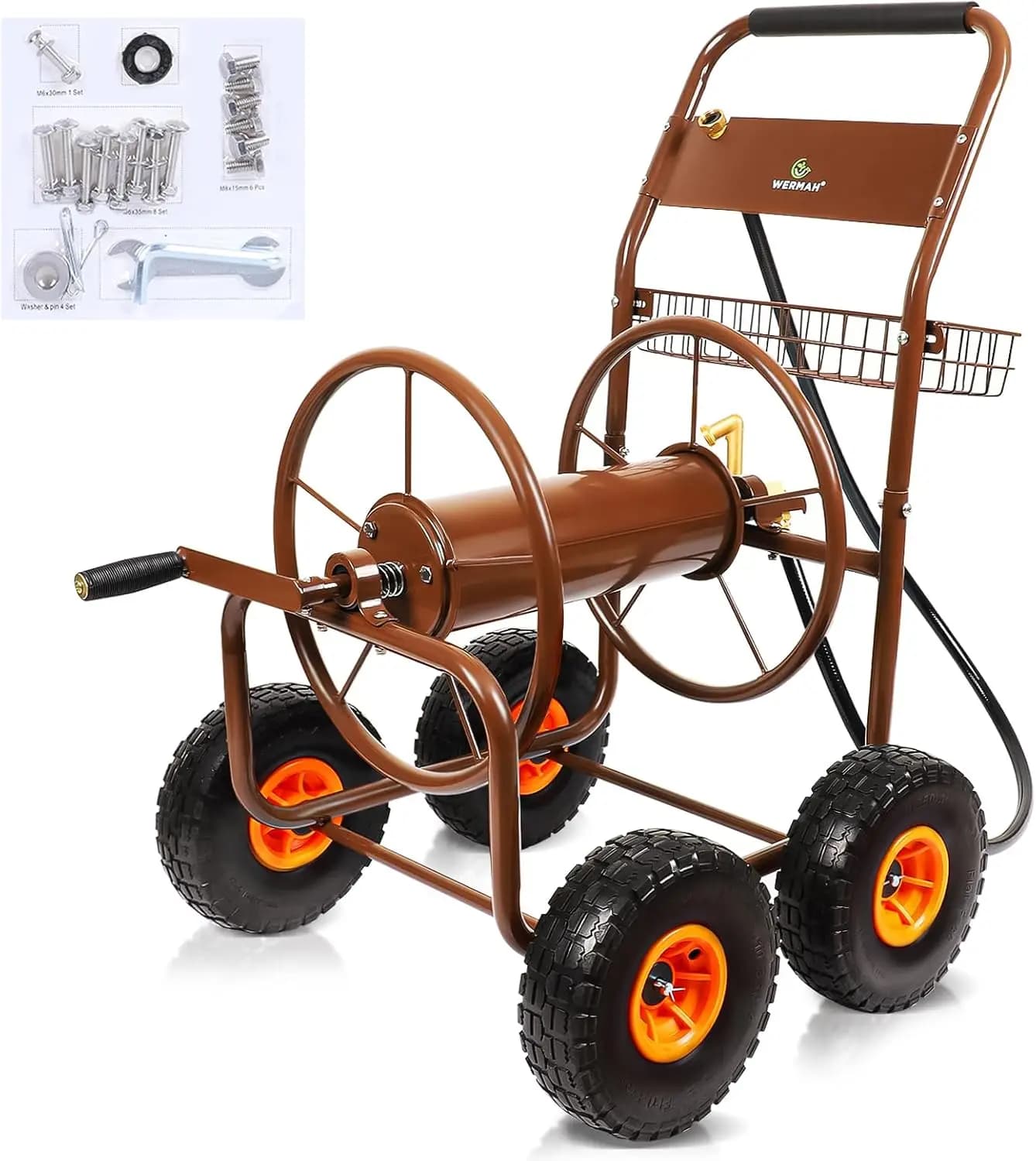 View cart Garden wrapper 2025 Updated, Pipe door Up to 90 meters (5/8 inches), Self-supporting wrapper with 4 Wheels for External Garden and Prato