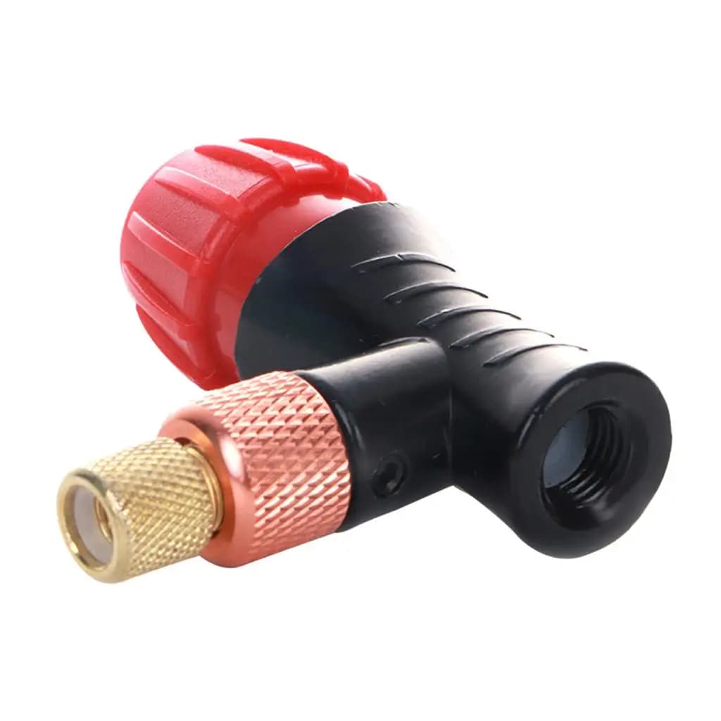 Perfeclan Pompa a cartuccia per testa di gonfiaggio per bicicletta portatile CO2 Accessori per biciclette Presta e Schrader