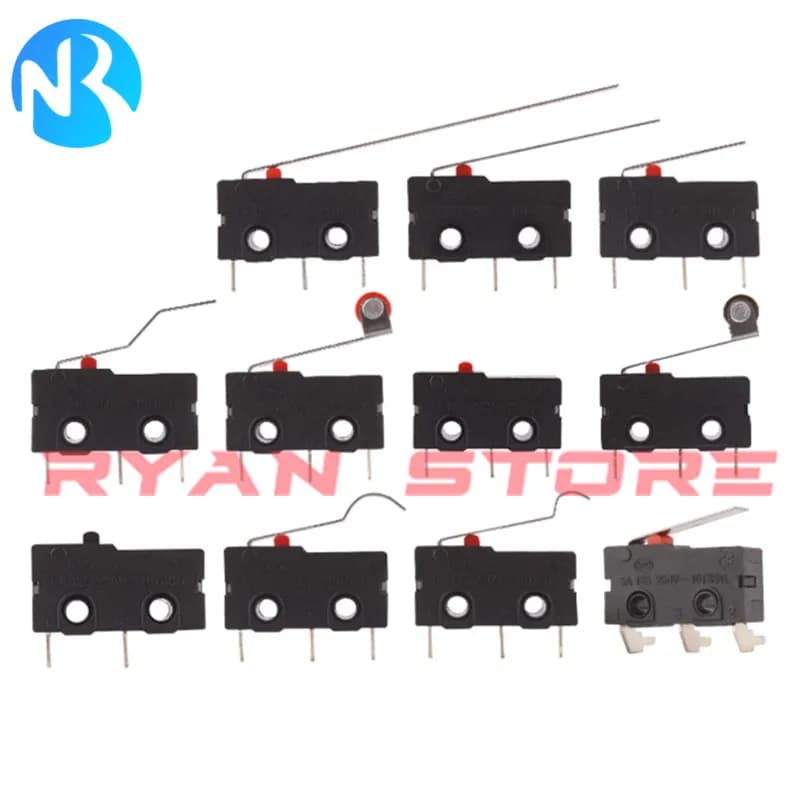5PCS 100% Nuovo KW11 Micro Rullo Leva Braccio Normalmente Aperto Chiudi Finecorsa 2Pin 3Pin 5A 125V 250V KW11-3Z KW11 3Z-A BCDEFH