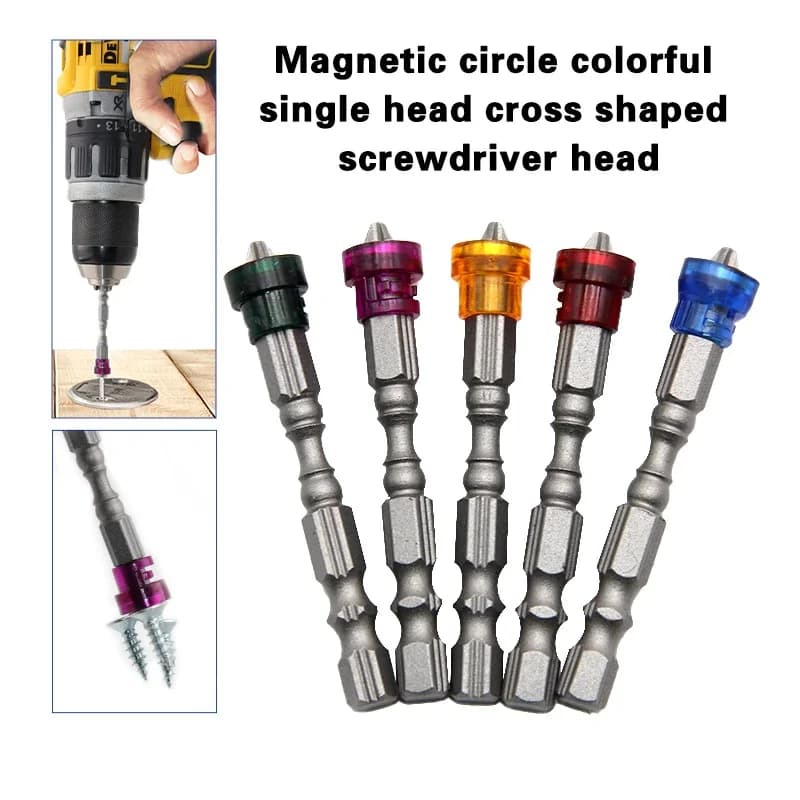 5 Pz/set Cacciavite Magnetico Punta Testa Multi Colore Esagonale Phillips Cross Driver Trapano Elettrico Power Gambo Strumenti Durevoli Accessorio