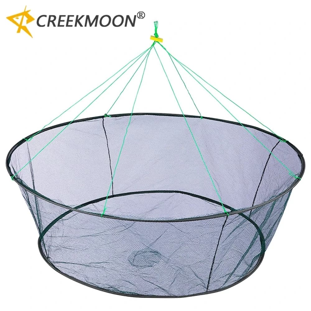 Rete da pesca pieghevole Rete da atterraggio Gamberi Catcher gamberetti Esca per gamberi Granchio Gamberetti Molo Porta Stagno Maglia per Shore verticale